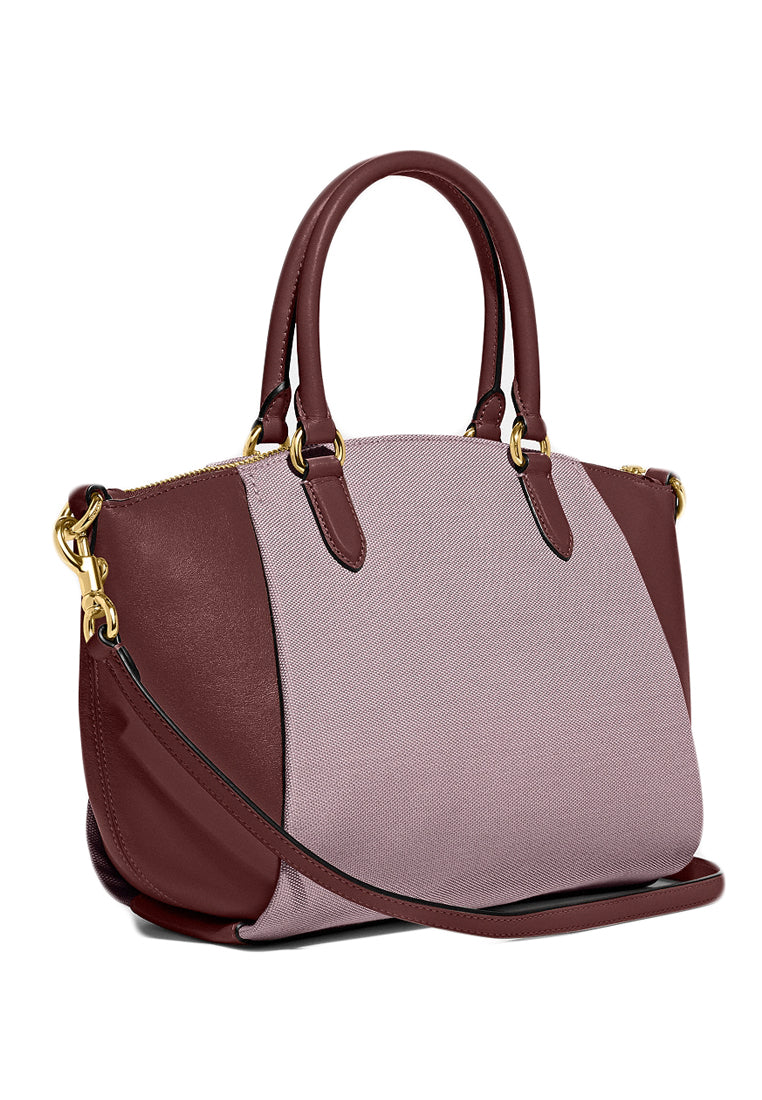 Coach Elise Satchel With Coach Badge - Wine