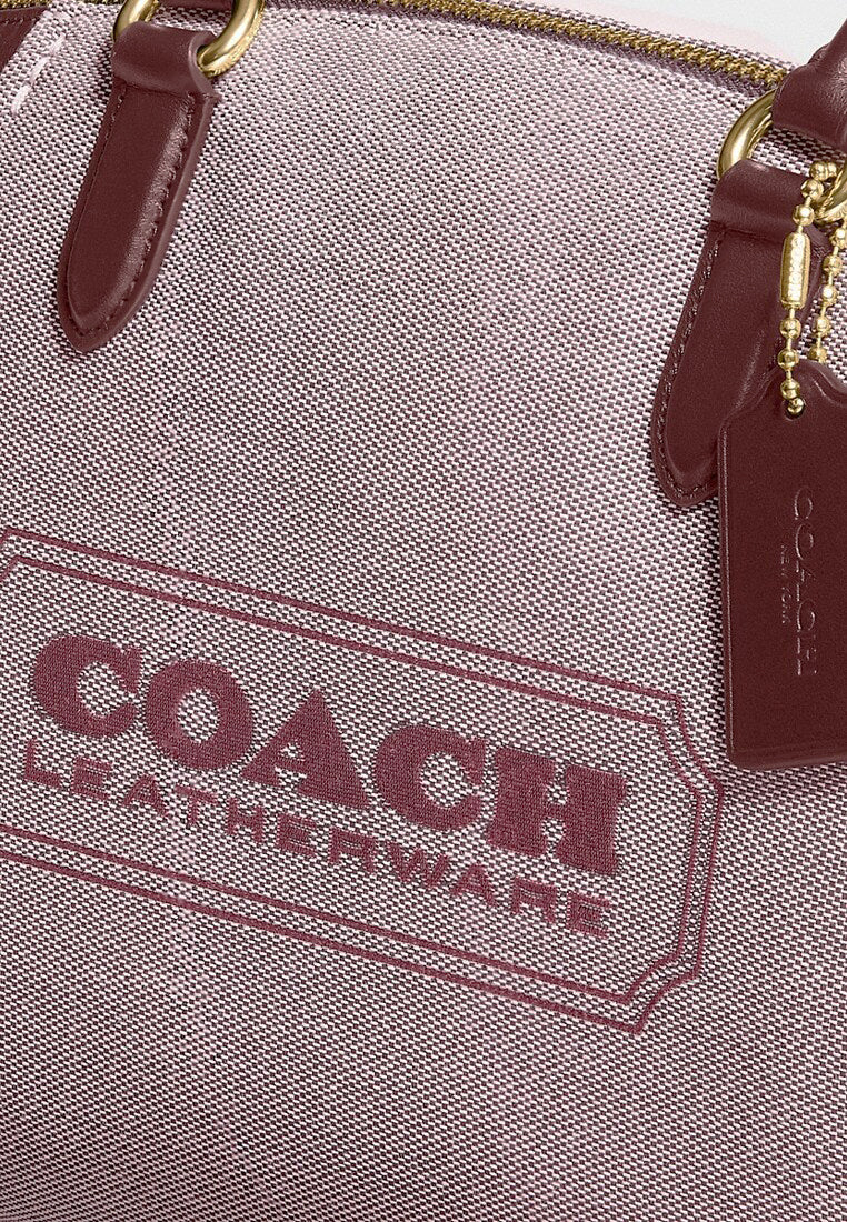 Coach Elise Satchel With Coach Badge - Wine