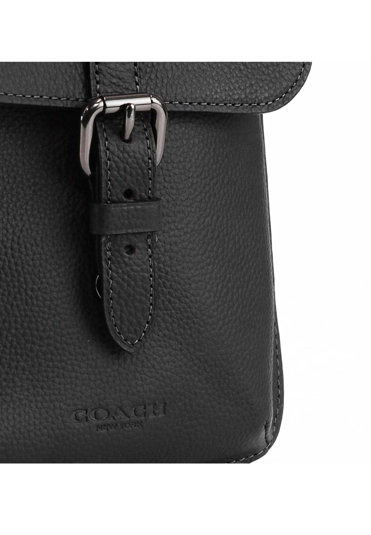 Coach Mens Small Hudson Crossbody Bag - Black