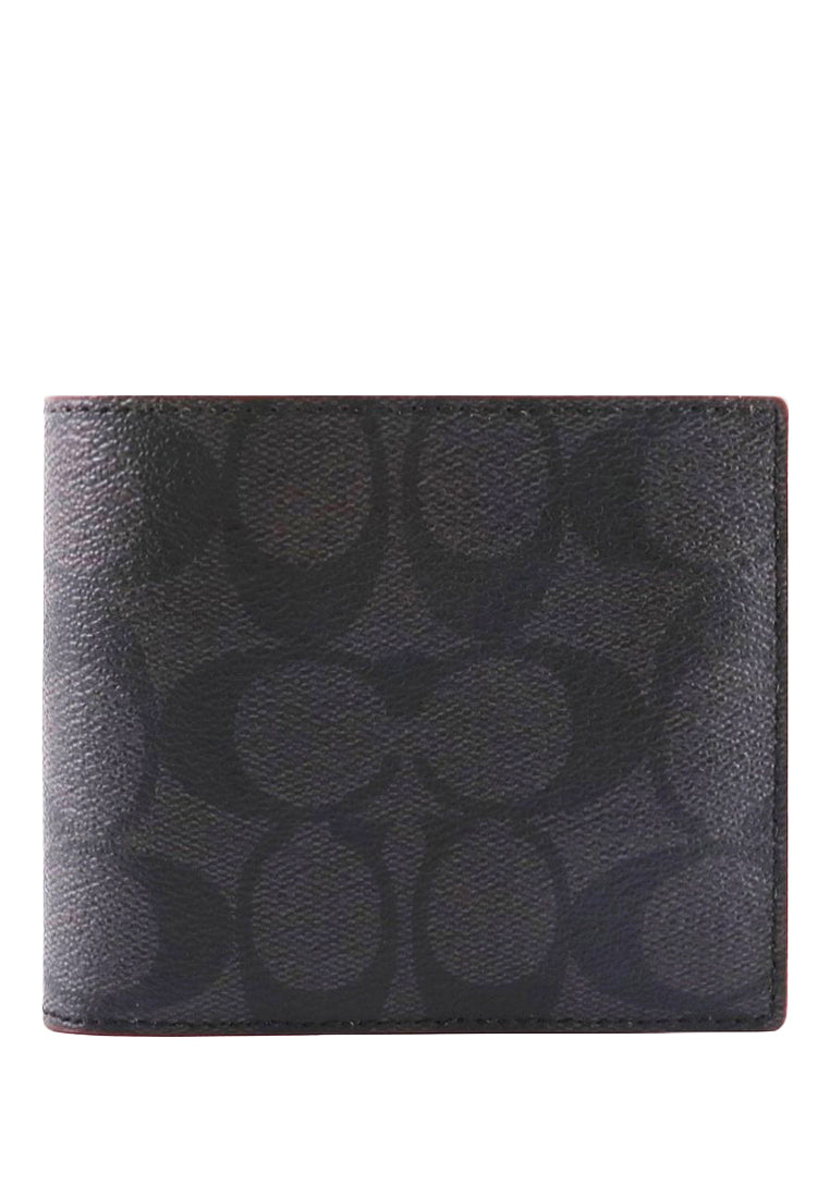 Coach Boxed 3-In-1 Wallet Gift Set In Signature Canvas - Black