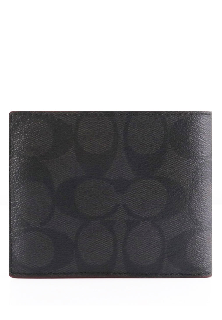 Coach Boxed 3-In-1 Wallet Gift Set In Signature Canvas - Black