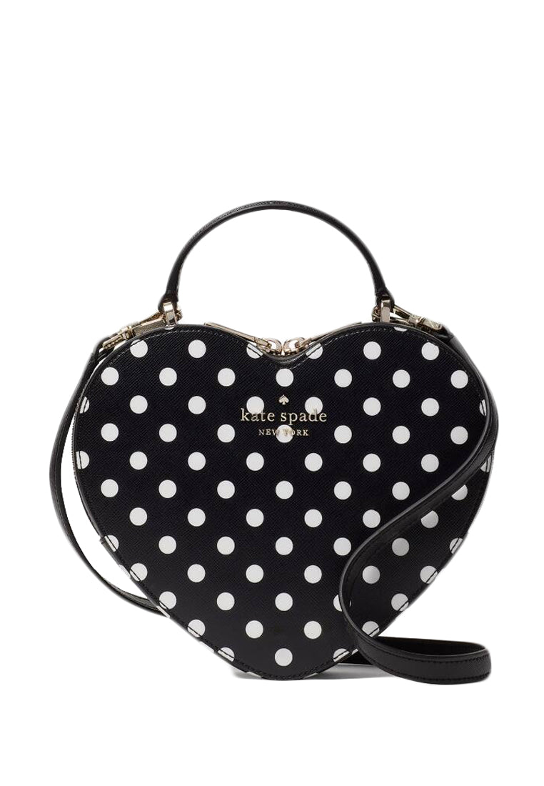 Kate Spade Love Shack Polka Dot Heart Crossbody - Black/Multi