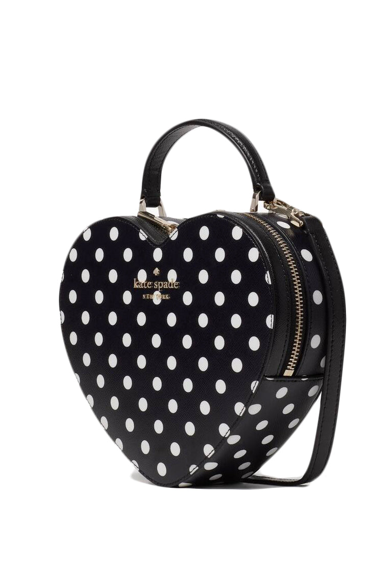 Kate Spade Love Shack Polka Dot Heart Crossbody - Black/Multi