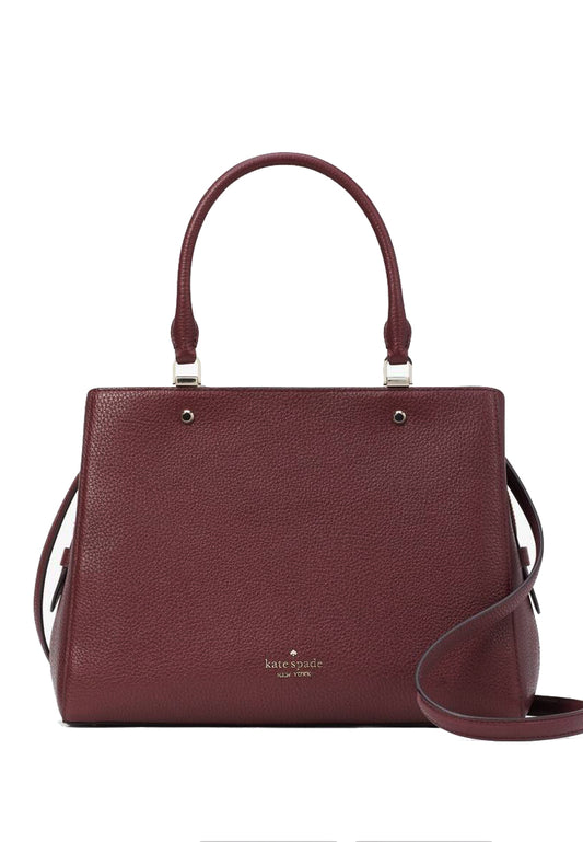 Kate Spade Leila Medium Triple Compartment Satchel - Cherrywood