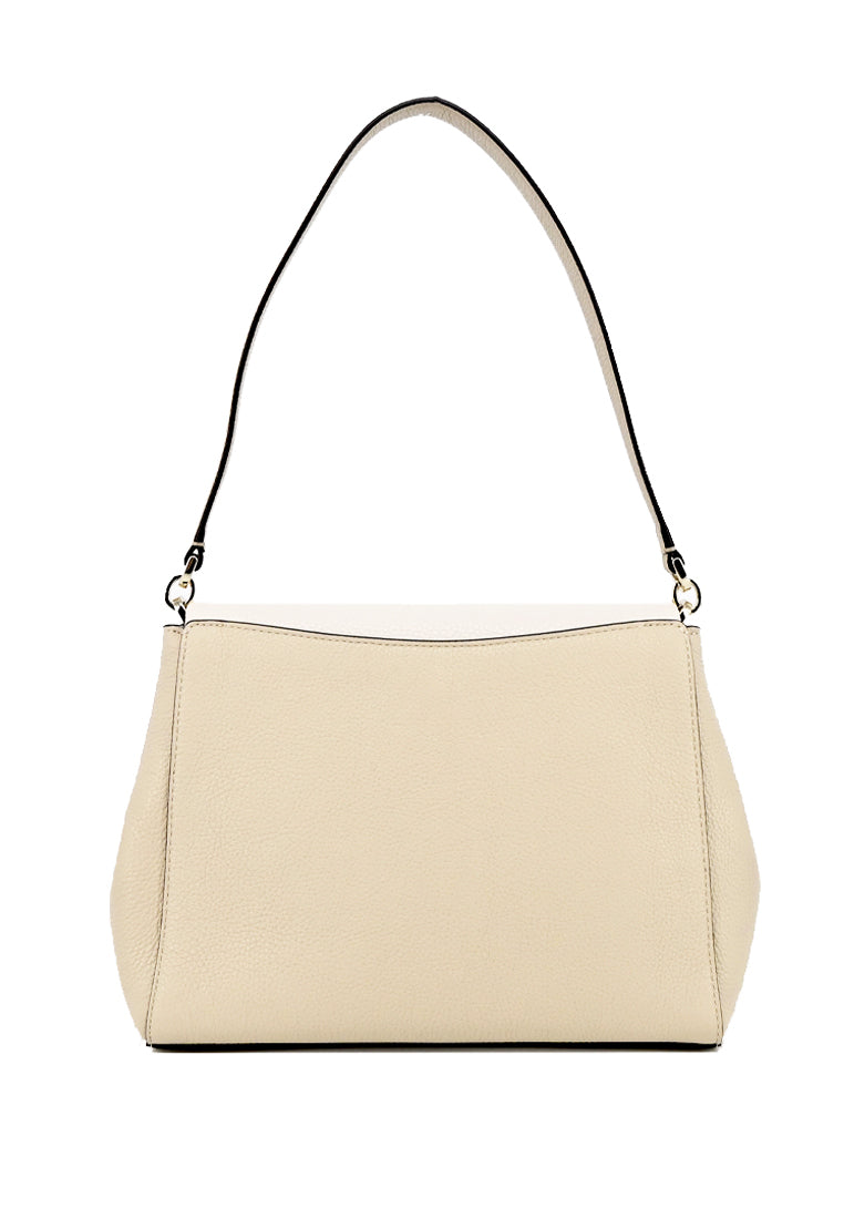 Kate Spade Leila Colorblock Medium Flap Bag - Light Sand/White