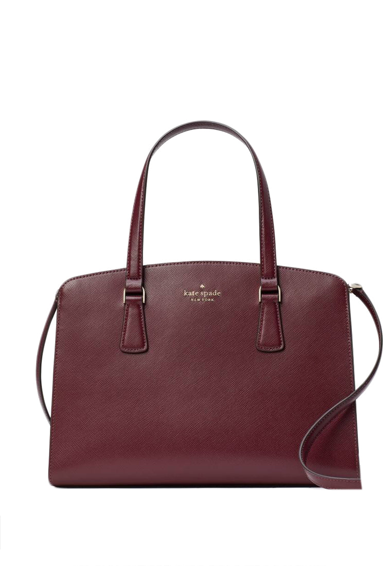 Kate Spade Perry Leather Medium Satchel - Deep Cherry