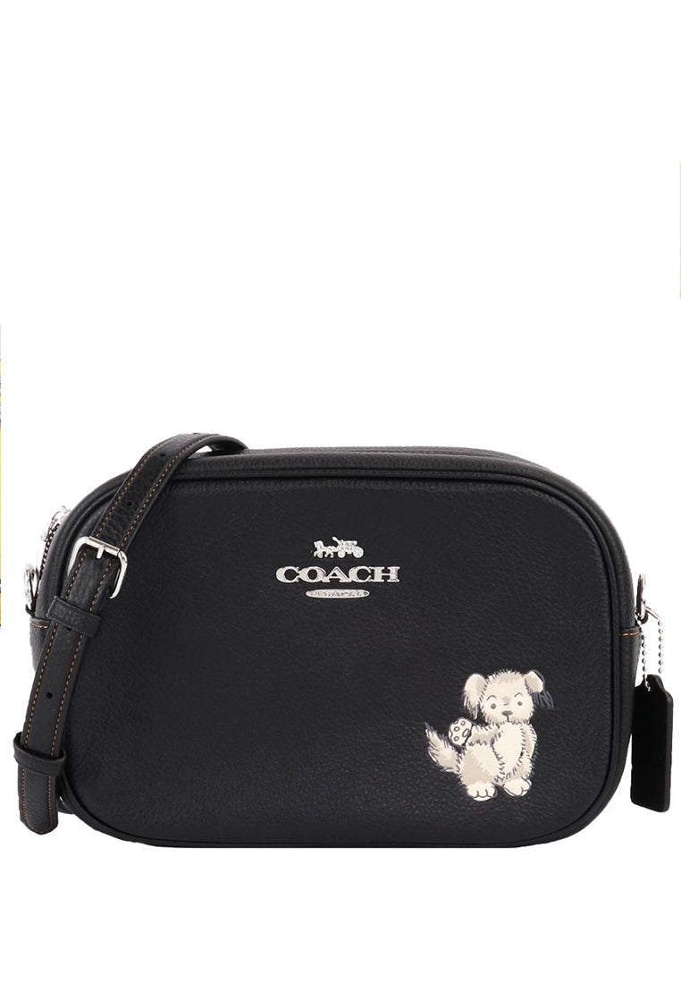 Coach Jamie Camera Bag With Happy Dog - Black