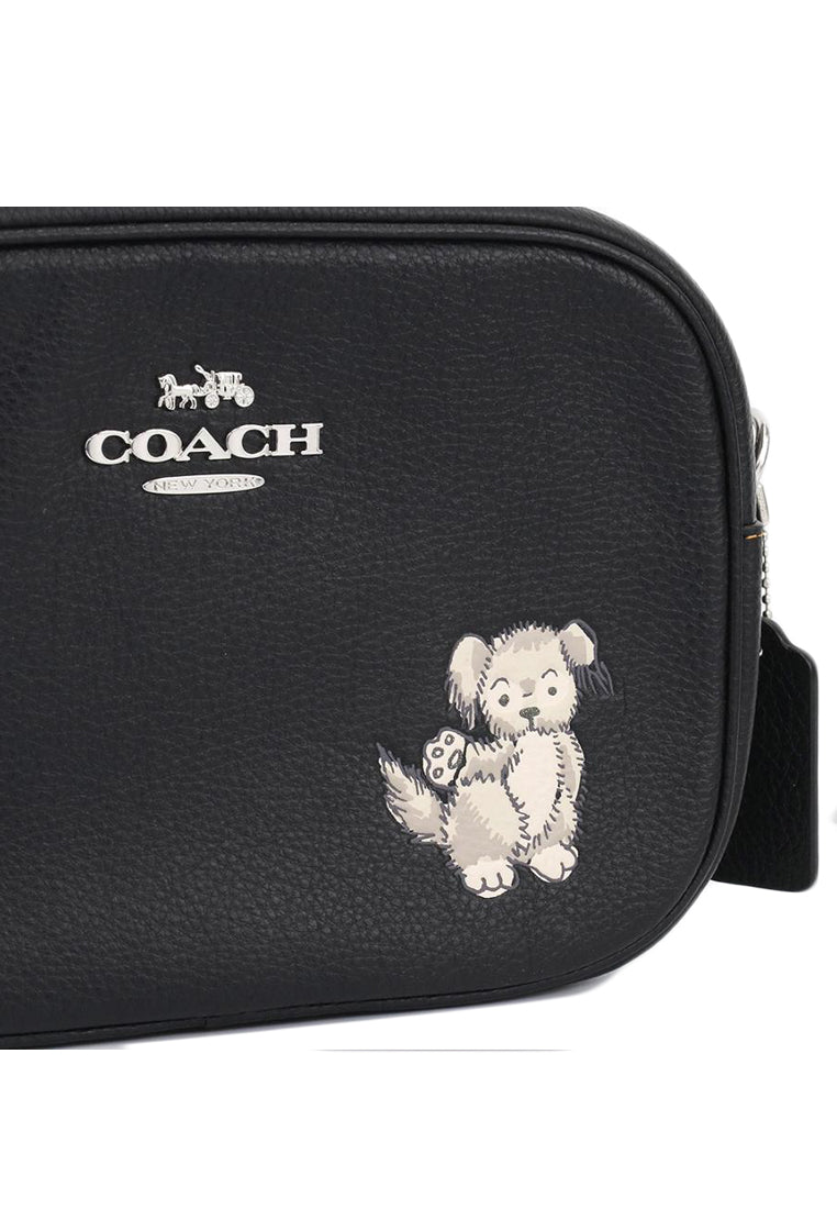 Coach Jamie Camera Bag With Happy Dog - Black