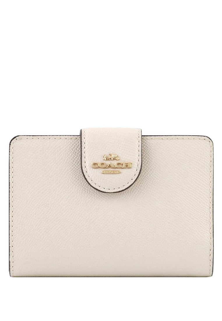 Coach Medium Corner Zip Wallet - White