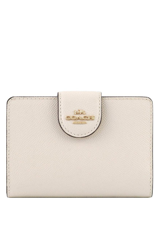 Coach Medium Corner Zip Wallet - White