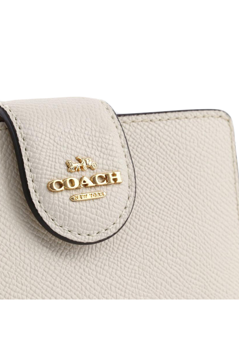 Coach Medium Corner Zip Wallet - White