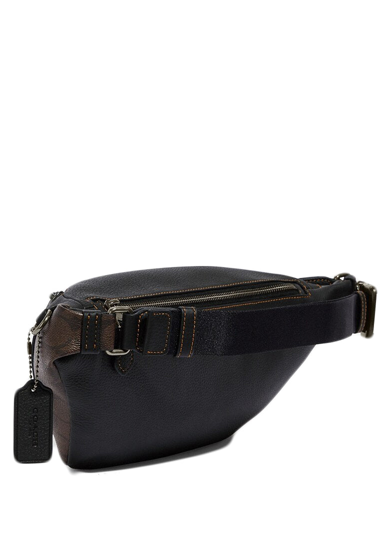 Coach Mens Warren Belt Bag In Signature Canvas With Creature Patches - Black/Multi