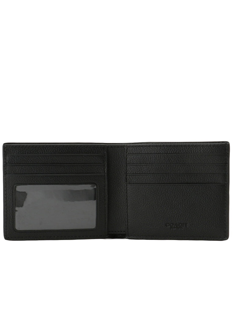 Coach Mens ID Billfold Wallet - Black