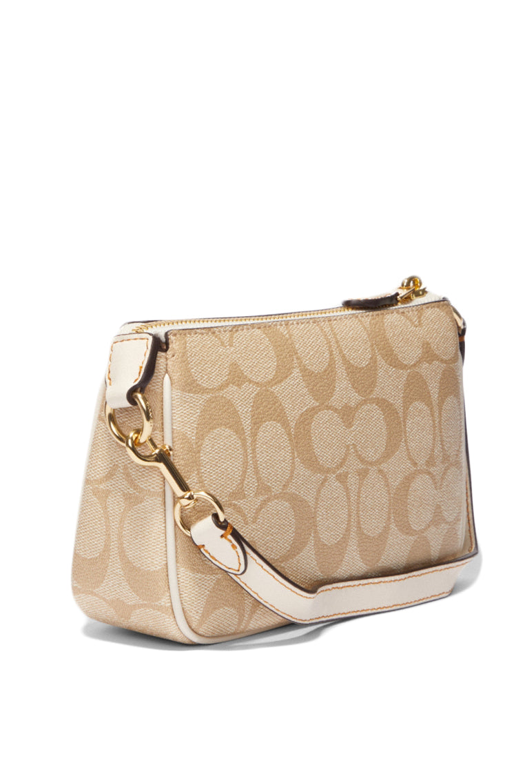 Coach Nolita 19 In Signature Canvas With Floral Applique - Light Brown/Multi