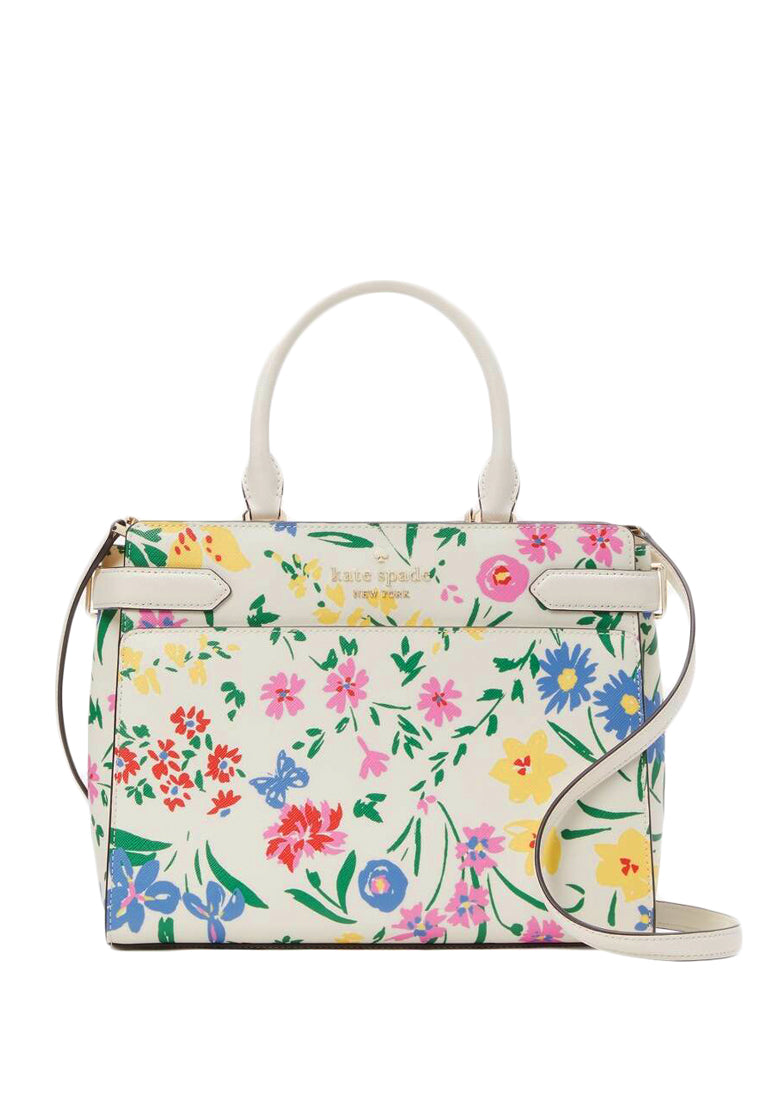 Kate Spade Staci Garden Bouquet Medium Satchel - Cream/Floral