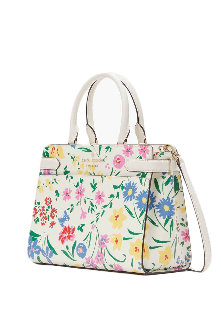 Kate Spade Staci Garden Bouquet Medium Satchel - Cream/Floral