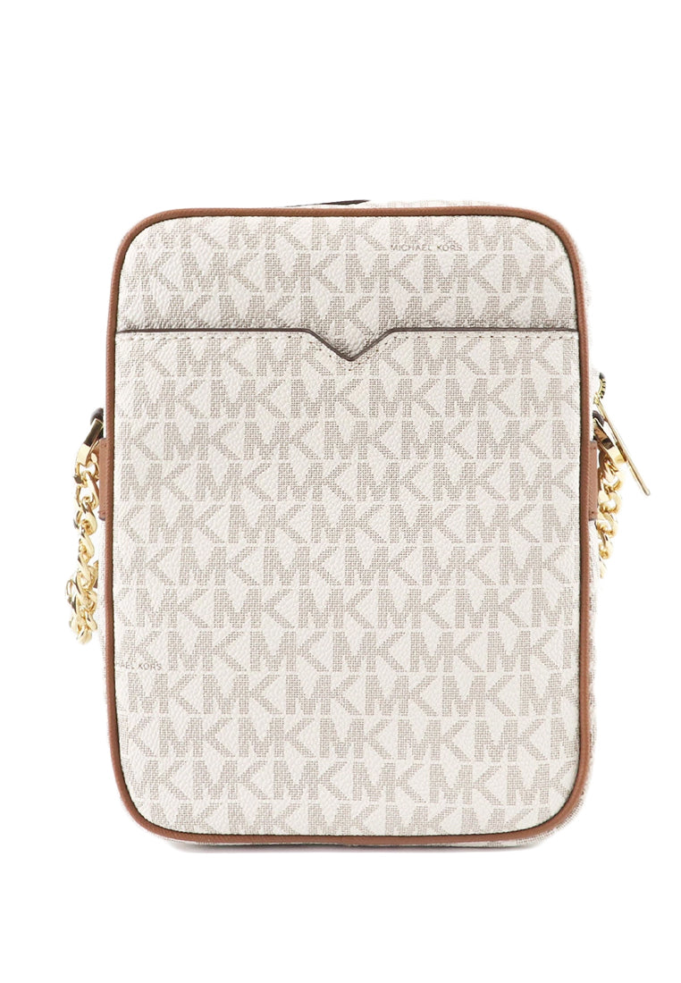 Michael Kors Jet Set Travel Medium Logo Crossbody Bag - Vanilla