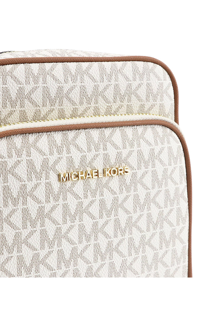 Michael Kors Jet Set Travel Medium Logo Crossbody Bag - Vanilla