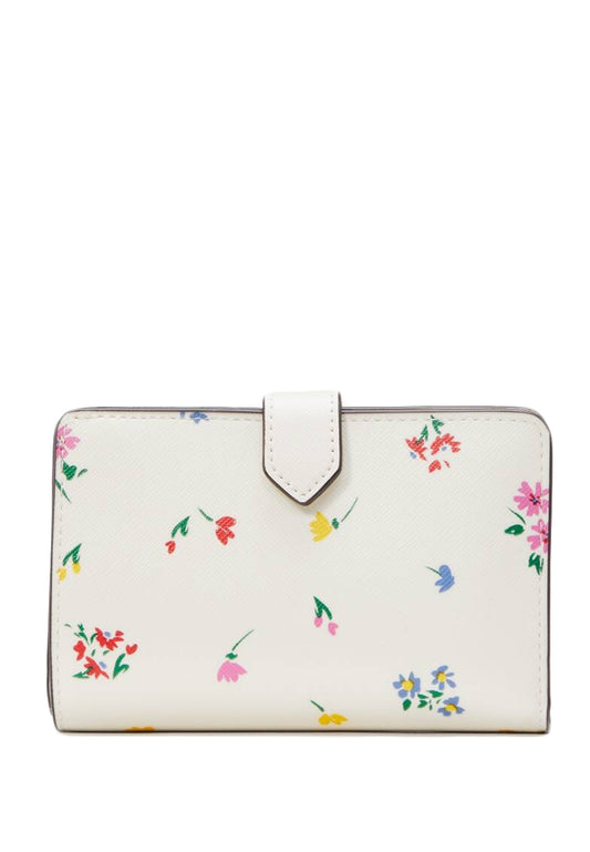 Kate Spade Staci Garden Bouquet Boxed Medium Compartment Wallet - Cream