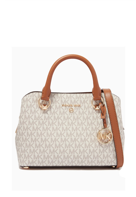 Michael Kors Edith Small Logo Satchel - Vanilla