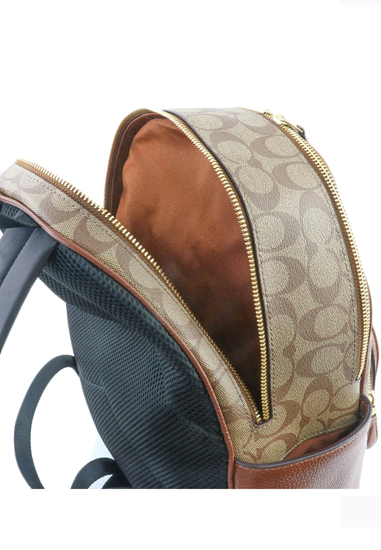 Coach Court Backpack In Signature Canvas - Brown