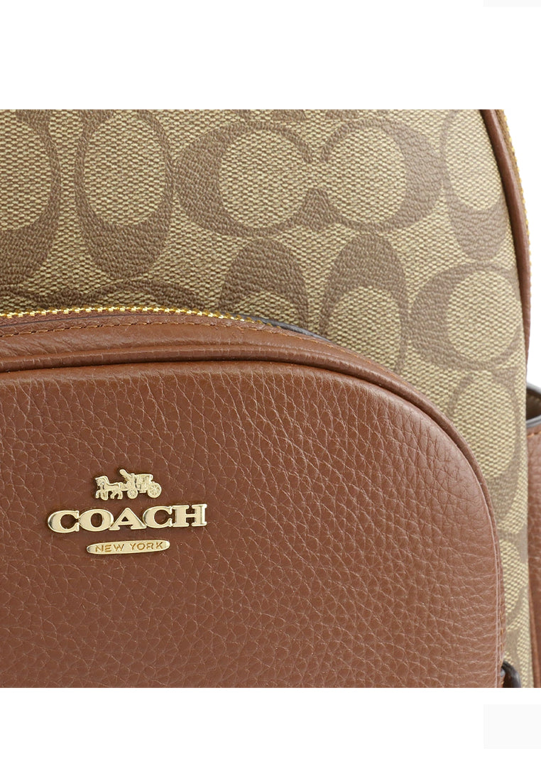 Coach Court Backpack In Signature Canvas - Brown