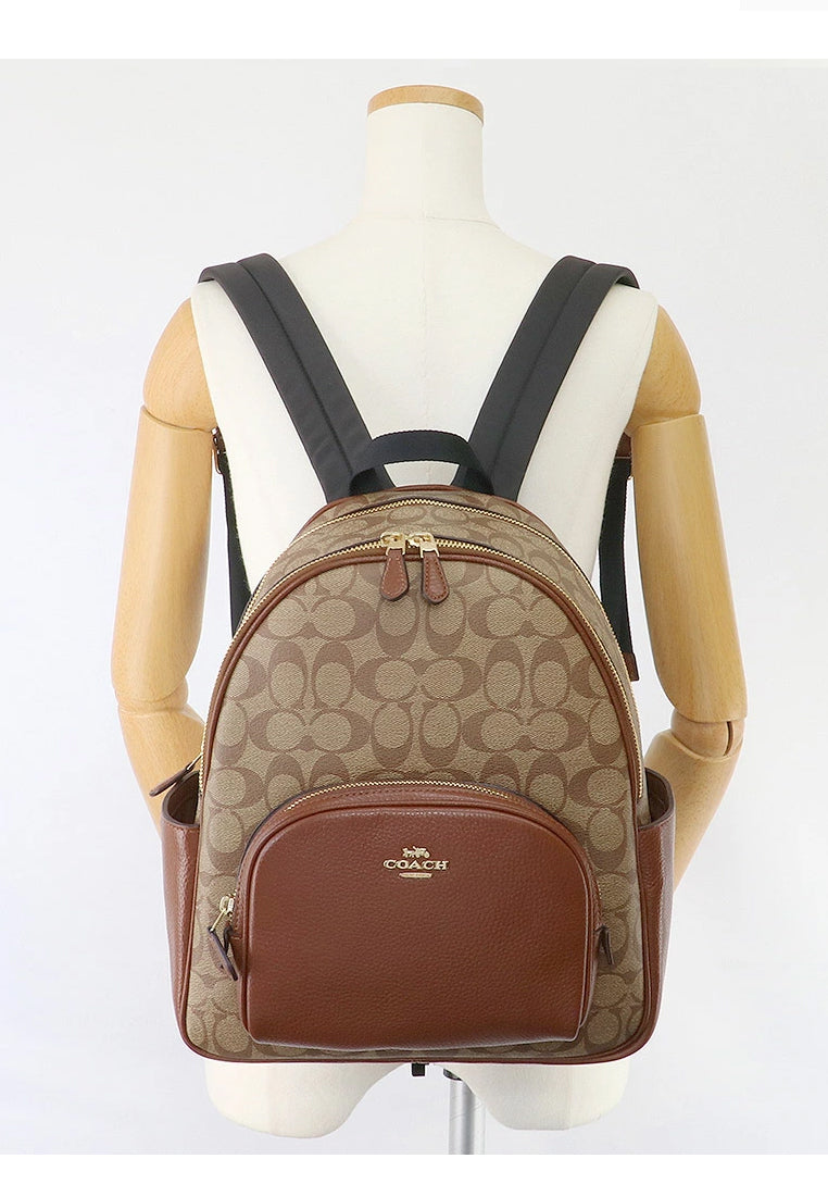 Coach Court Backpack In Signature Canvas - Brown