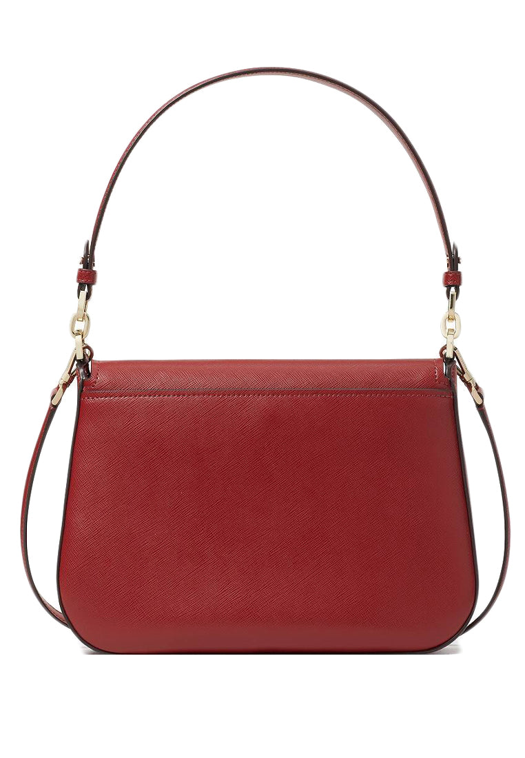 Kate Spade Staci Saffiano Leather Flap Shoulder Bag - Red Currant