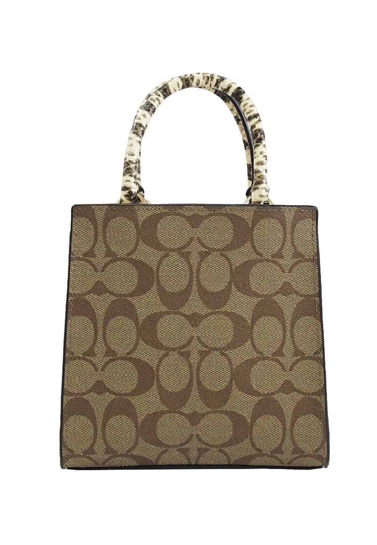 Coach Mini Pepper Crossbody In Signature Canvas - Light Brown