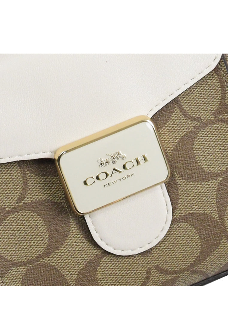 Coach Mini Pepper Crossbody In Signature Canvas - Light Brown