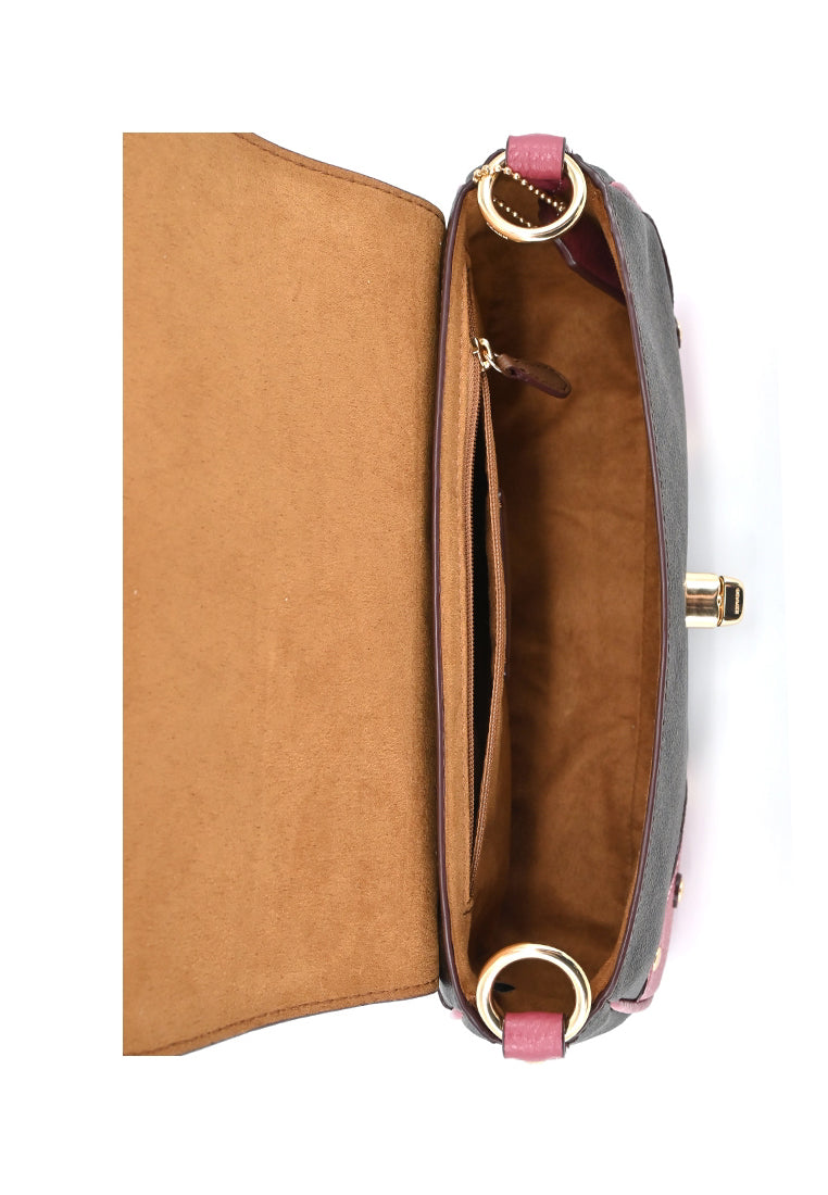 Coach Millie Shoulder Bag In Colorblock Signature Canvas - Brown/Pink