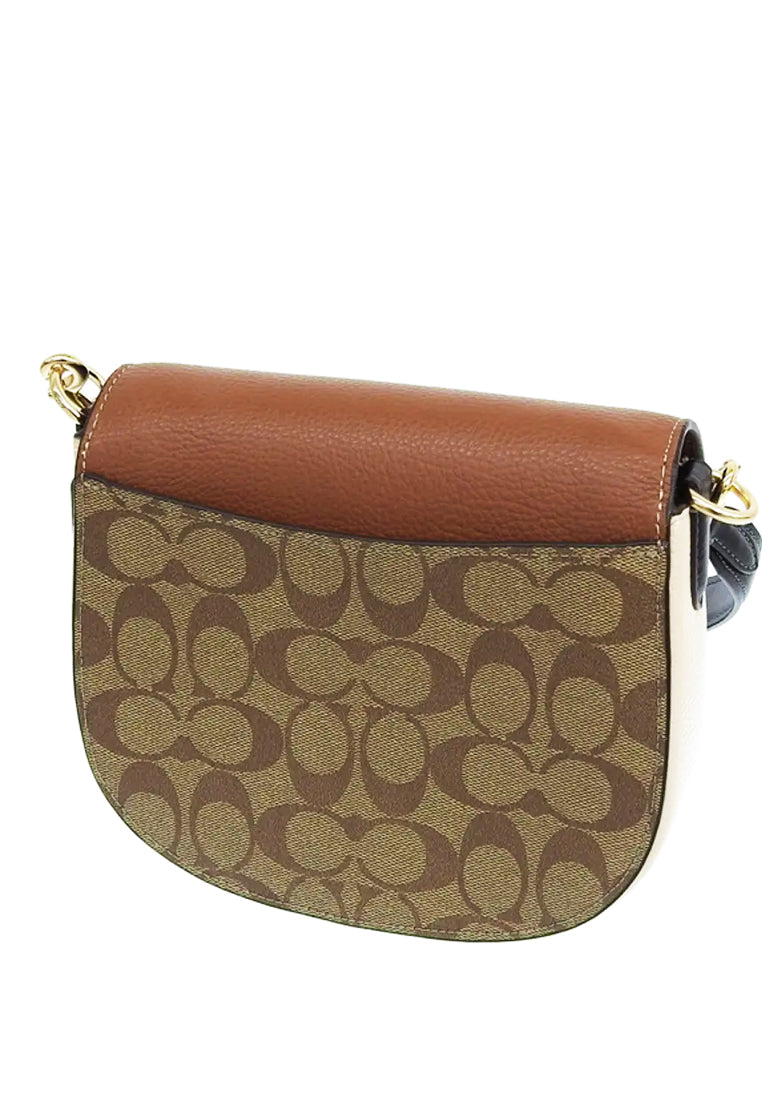 Coach Morgan Saddle Bag In Colorblock Signature Canvas - Brown/Multi