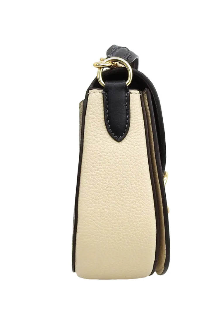 Coach Morgan Saddle Bag In Colorblock Signature Canvas - Brown/Multi