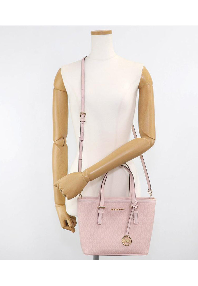 Michael Kors Jet Set Travel Extra-Small Logo Top-Zip Tote Bag - Powder Blush