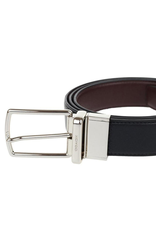 Coach Boxed Mod Plaque Harness Cut-To-Size Reversible Belt 32MM - Black