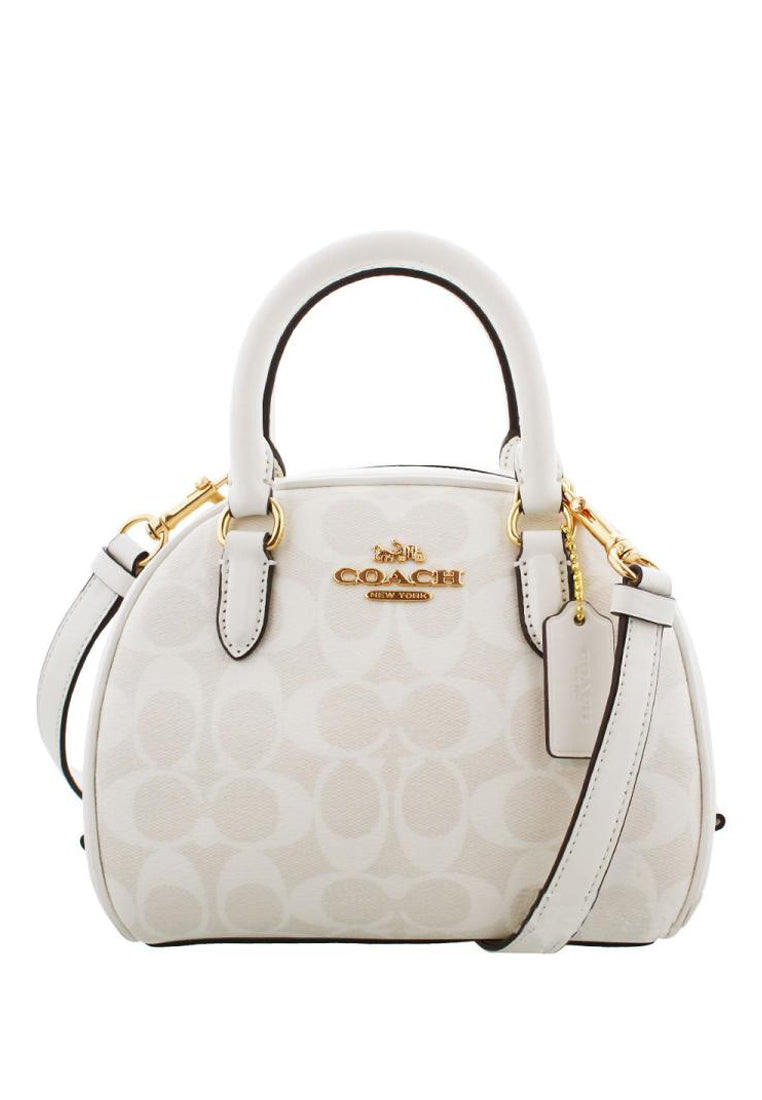 Coach Sydney Satchel In Signature Canvas - White