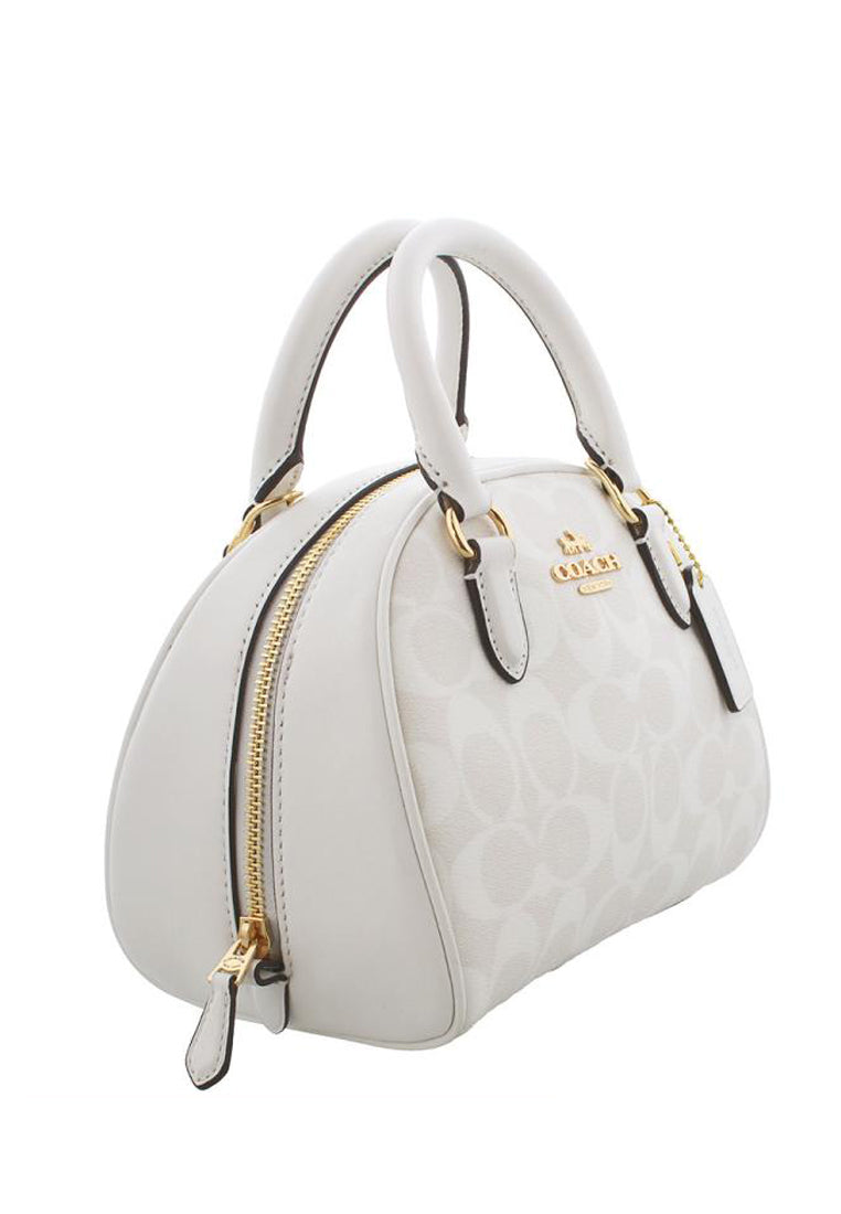 Coach Sydney Satchel In Signature Canvas - White