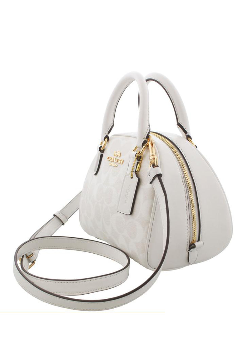 Coach Sydney Satchel In Signature Canvas - White