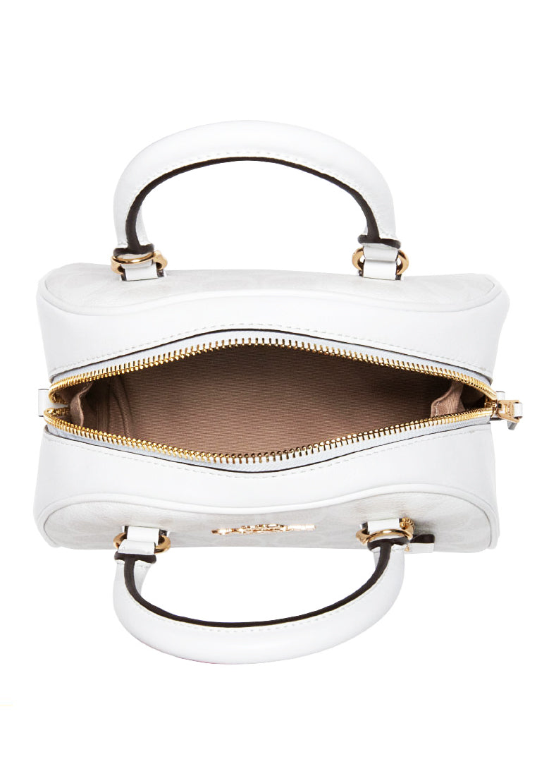 Coach Sydney Satchel In Signature Canvas - White