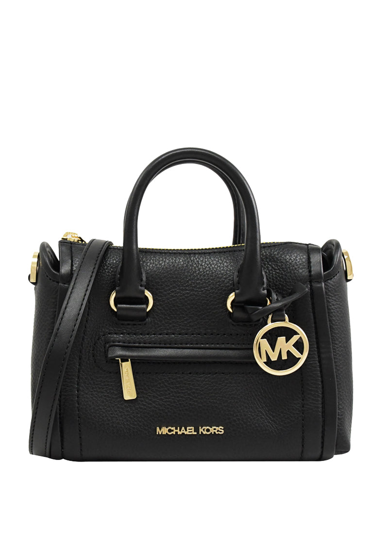 Michael Kors Carine Extra Small Pebbled Leather Satchel - Black