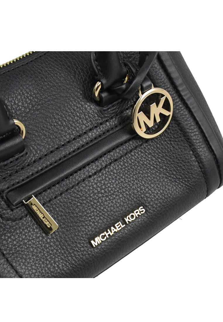 Michael Kors Carine Extra Small Pebbled Leather Satchel - Black