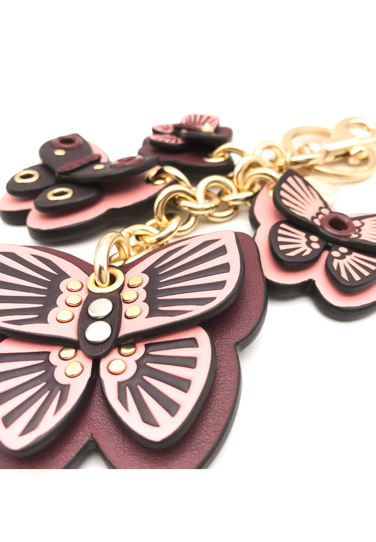 Coach Butterfly Cluster Bag Charm - Pink