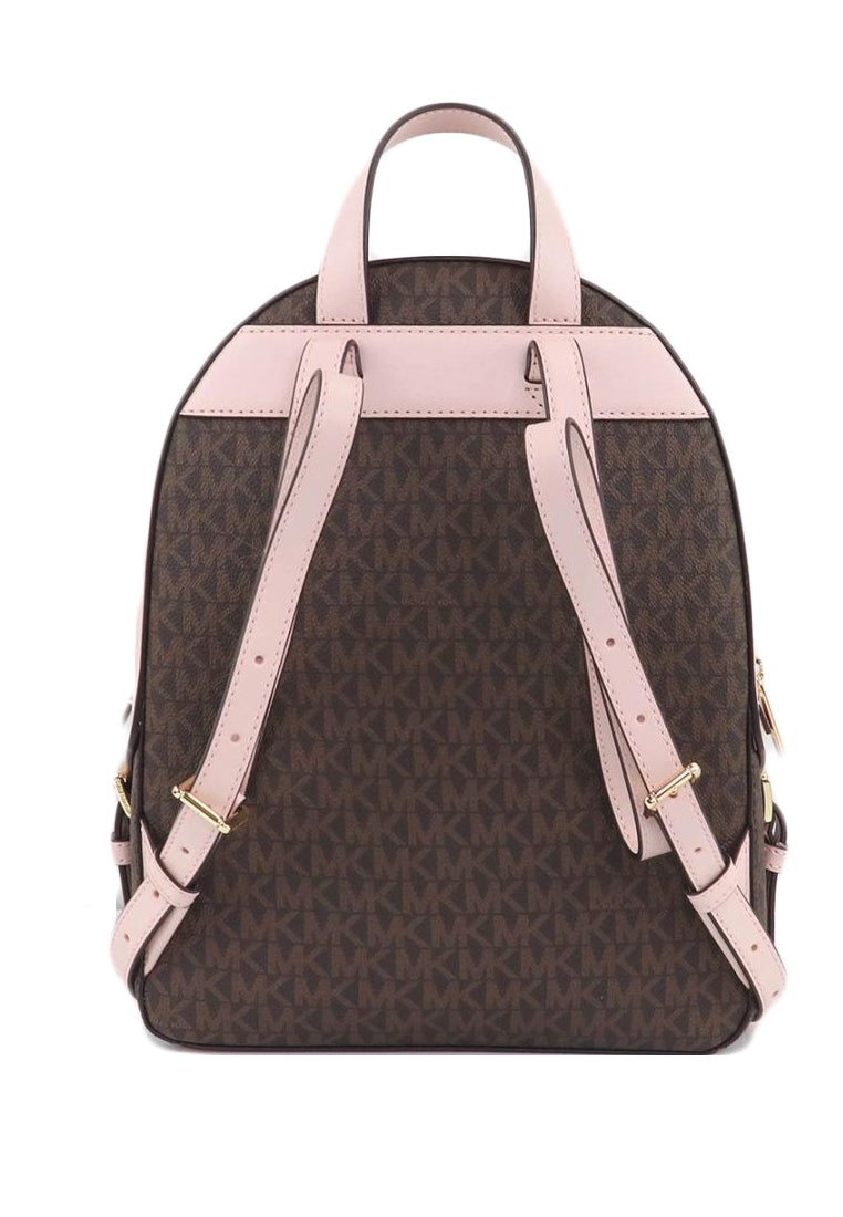 Michael Kors Jaycee Medium Logo Backpack - Brown/Powder Blush