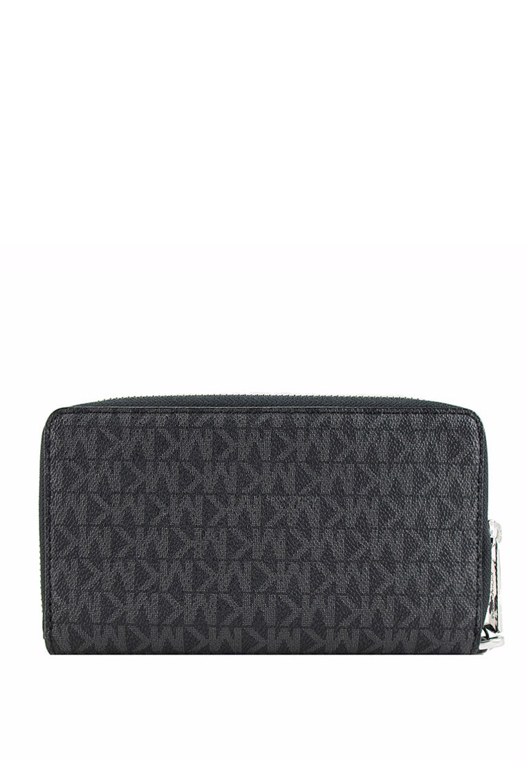 Michael Kors Jet Set Travel Large Flat Signature Phone Wallet - Black