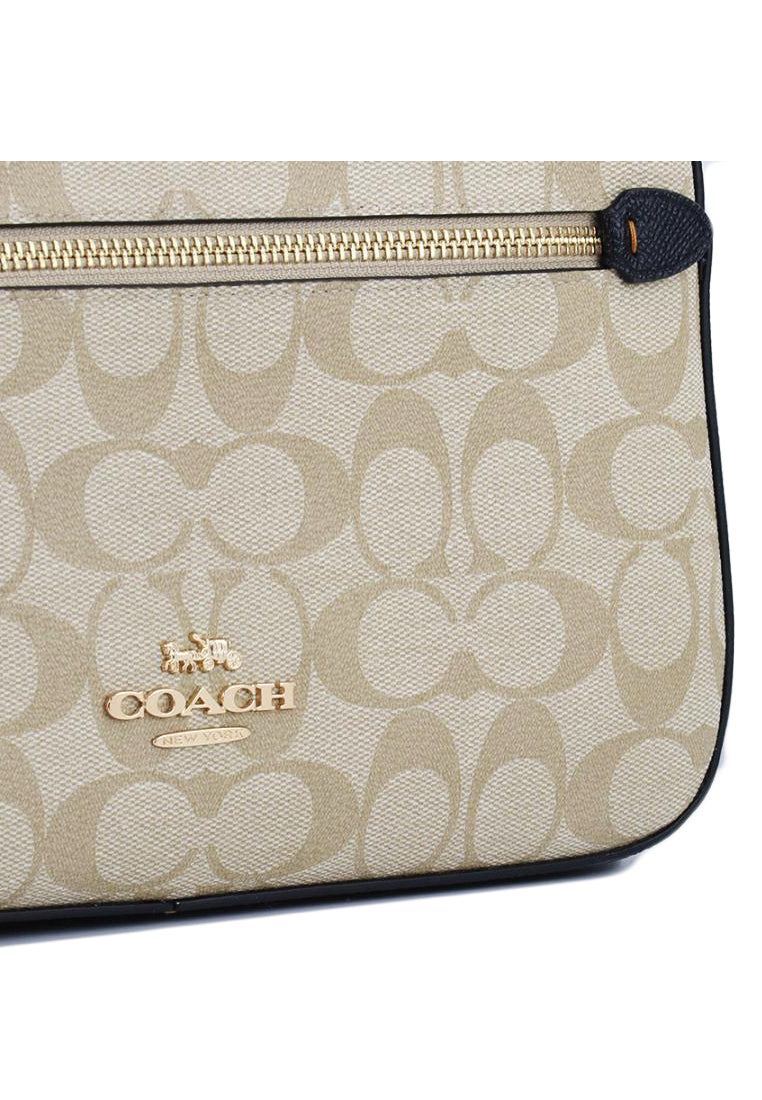 Coach Jordyn Backpack In Blocked Signature Canvas - Light Brown/Black