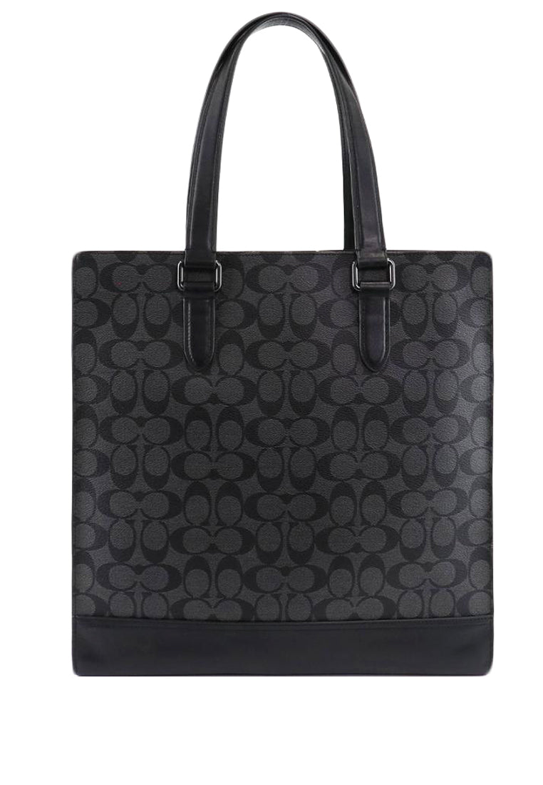 Coach Mens Graham Structured Tote In Signature Canvas - Black