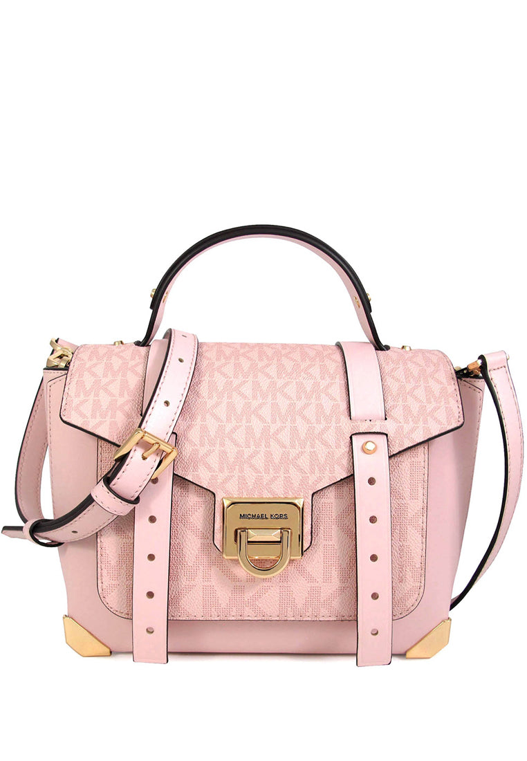 Michael Kors Manhattan Signature Medium Satchel - Powder Blush