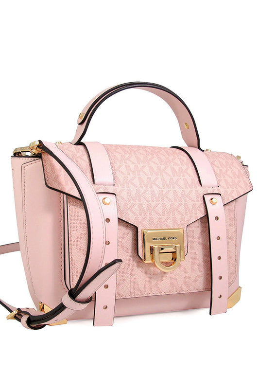 Michael Kors Manhattan Signature Medium Satchel - Powder Blush