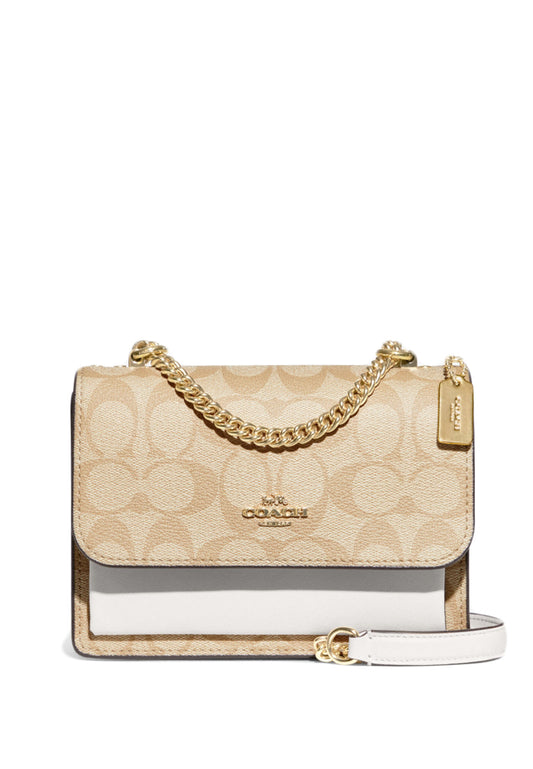 Coach Mini Klare Crossbody In Signature Canvas - Light Brown/White