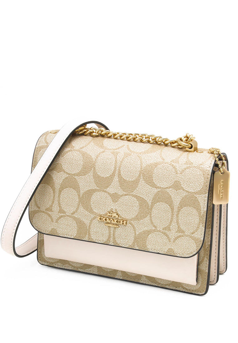 Coach Mini Klare Crossbody In Signature Canvas - Light Brown/White